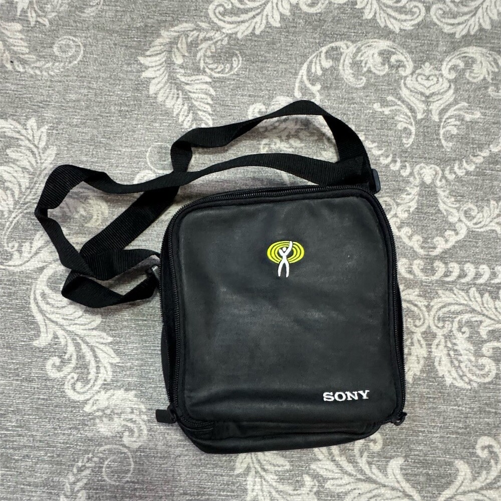 Sony Portable CD Player Carrying Case Black Shoulder Strap CD Organizer